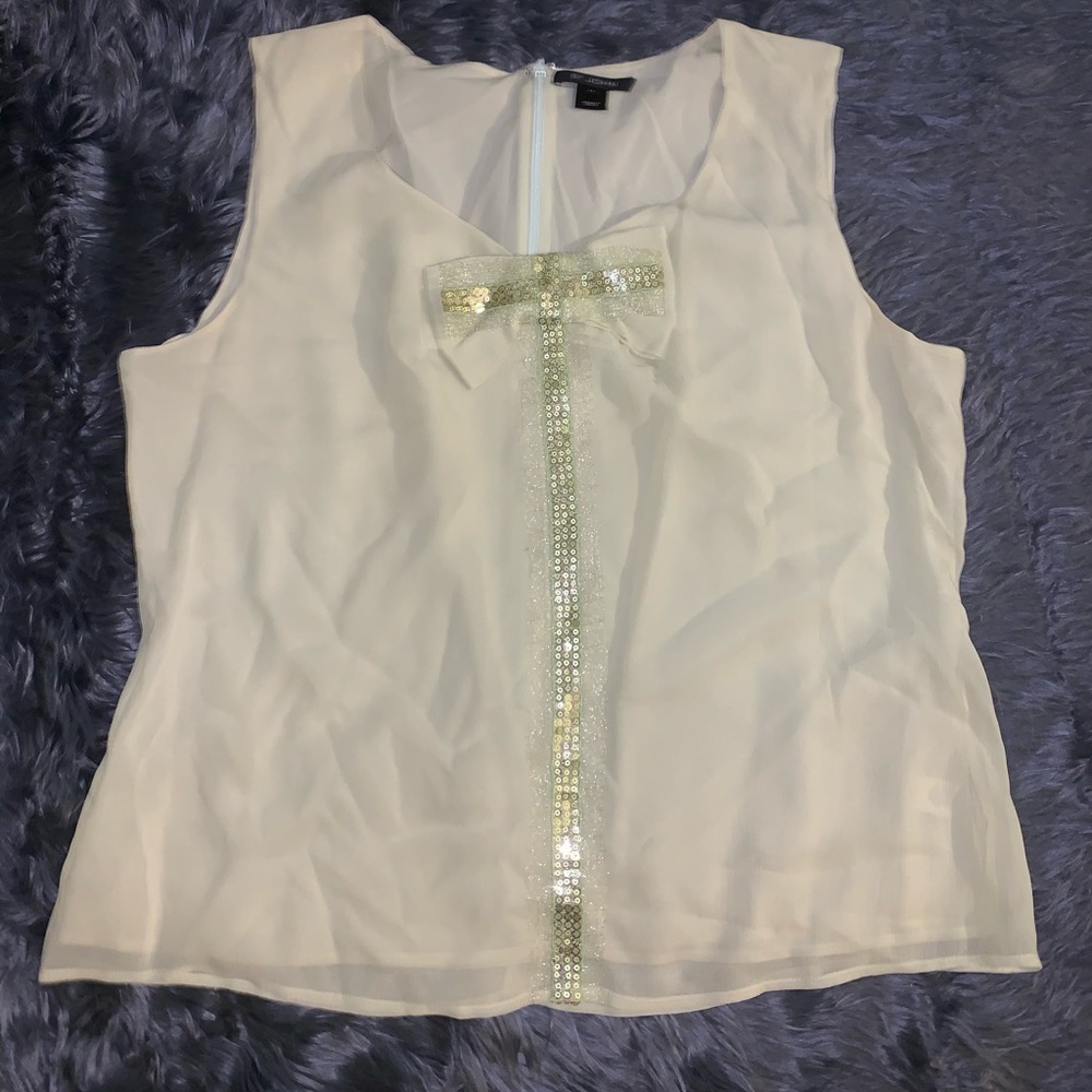 St. John pastel/ lime green blouse